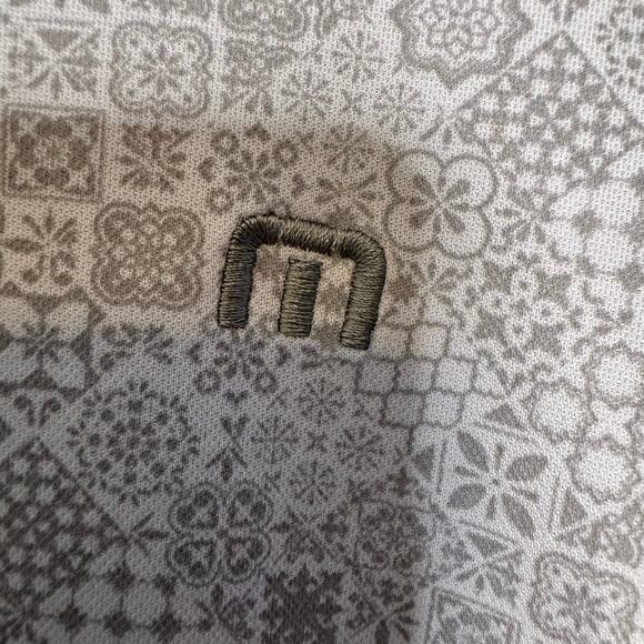 Travis Mathew Men’s Polo Shirt Medium Gray Golf Wyncote Logo Pima Cotton Blend - Picture 4 of 9